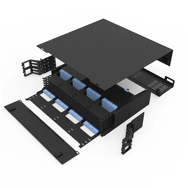 Fiber optic cables can also be connected to the back of the router